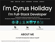 Tablet Screenshot of cyrusholiday.com